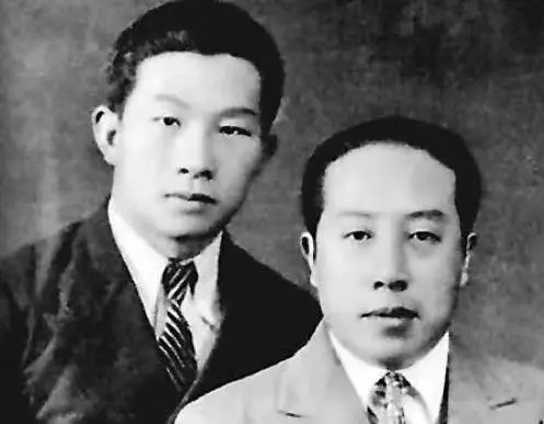 《义勇军进行曲》的作曲人聂耳（左）与作词人田汉 