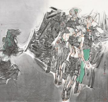 张江舟 花逝200cmx200cm 2012年
