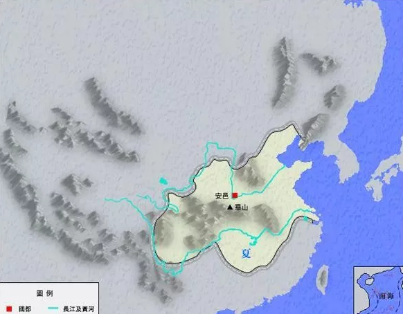 夏朝疆域图 