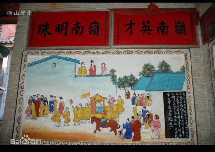 状元祠立体浮雕画