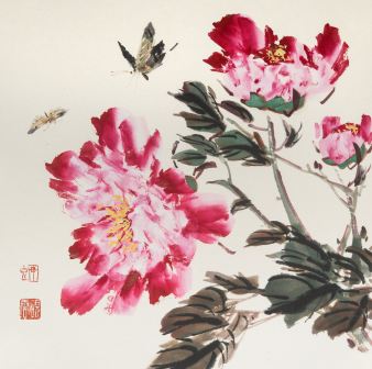 砚云和张世简老砚云牡丹