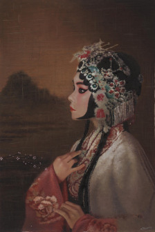 杜丽娘 40x60cm 布面油画 2017