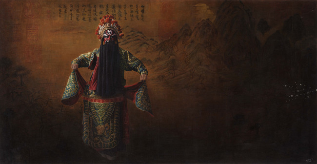 铁笼山姜维 148x287cm 布面油画 2018
