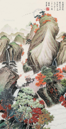 《王维诗意图》镜心