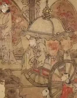谢环《羊车望幸图》（局部）