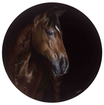 米巧铭《寄语》 直径60cm  布面油画  2015