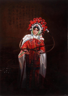穆桂英 87x122cm 布面油画 2017