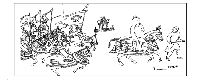 辽代“鹰军图”木版画，鹰军在辽代中后期改名“铁鹞军” 