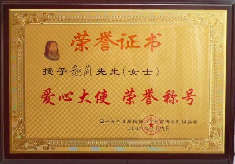 赵岚荣誉证书