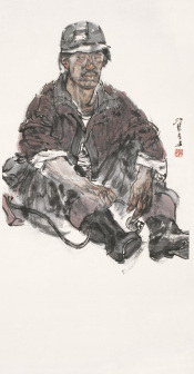 张江舟 写生12 136cm×68cm 2008年