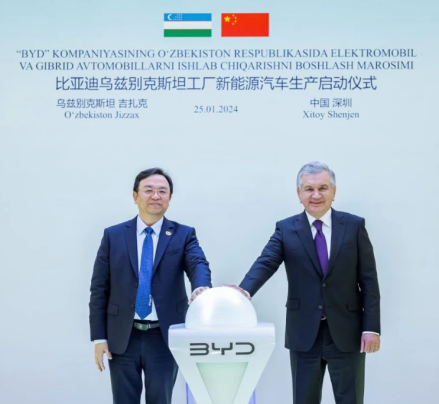 王传福与沙夫卡特·米尔济约耶夫