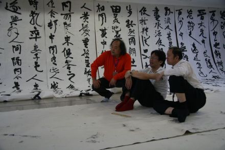 在陈振濂先生创作现场