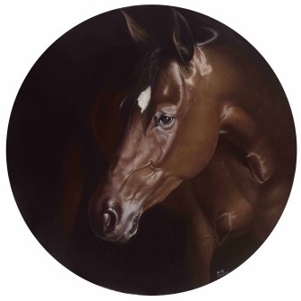 《落  寞》 直径60cm  布面油画   2015