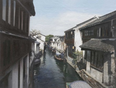 江南水乡之三 52x40cm 布面油画 2019