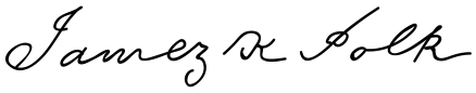 波尔克的亲笔签名
