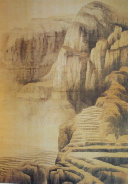 工笔山水画梦太行系列〈乡情〉 